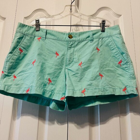 Old Navy-Women's Flamingo Shorts Size 10-Pale/Pastel Green/Pin/Peachy-Short- - Picture 2 of 13